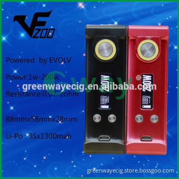 2015 Newest Greenway design 200w box mod, VF 200 DNA 200 vs gepetto elite v2 box mod clone